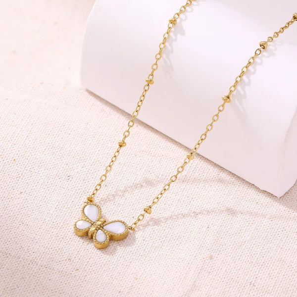 Featuring Butterfly Pendant Necklace | Stainless Steel