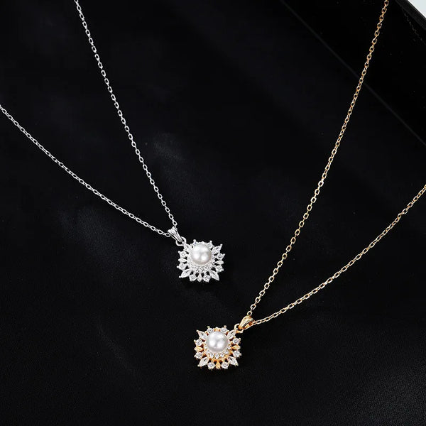 Gold-Plated Pearl Pendant Necklace | 925 Sterling Silver