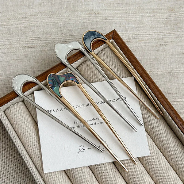 Vintage Geometric Hair Clip | Alloy