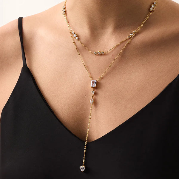 Zircon Necklace | Stainless Steel