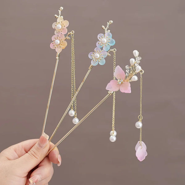 Blue Artificial Pearl Hairpin Headband | Alloy