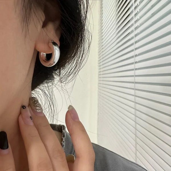 Sterling Geometric Hoop Earrings | 925 Sterling Silver