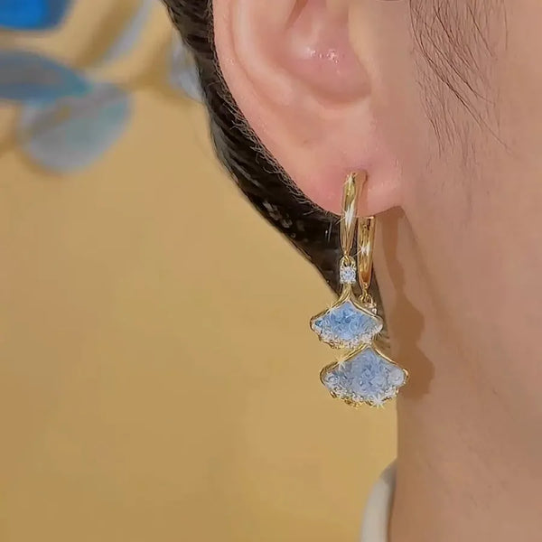 Crystal Floral Stud Earrings | Crystal