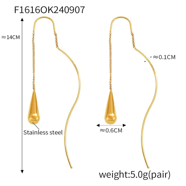Geometric Drop Earrings | Stainless Steel