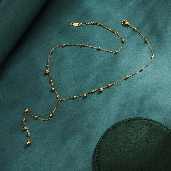 Tassel Geometric Necklace | Stainless Steel