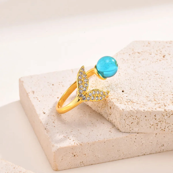 Mermaid Zircon Ring | Copper