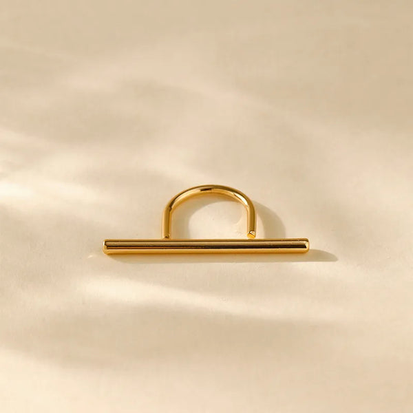 Gold Geometric Ring | Copper