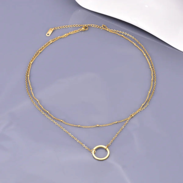 Geometric Heart Pendant Necklace | Stainless Steel