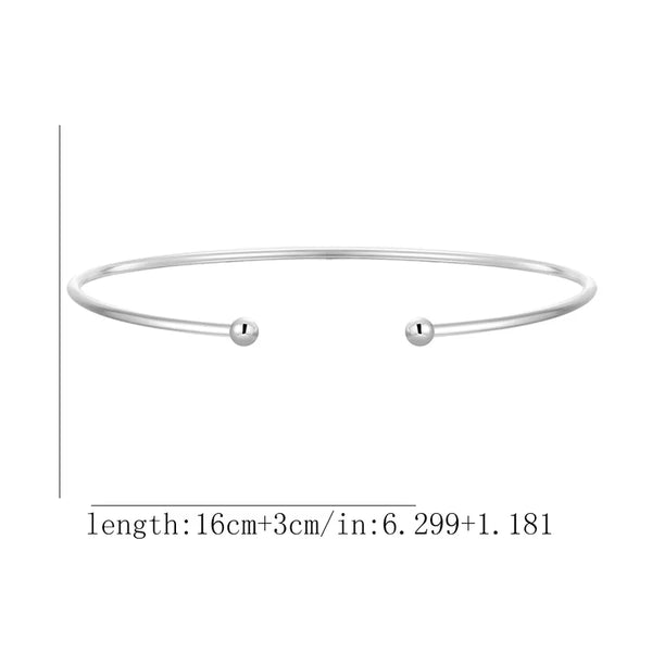Chain Artificial Pearl Bangle Bracelet | 925 Sterling Silver