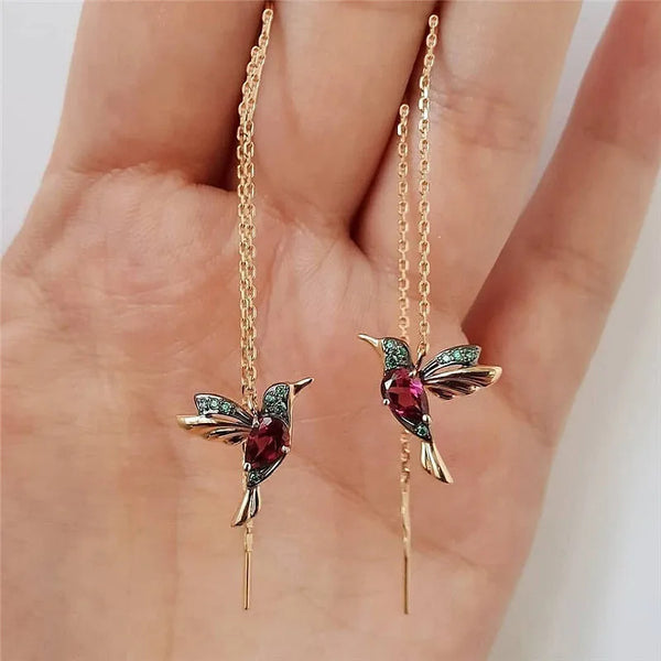 Bird Earrings | Copper