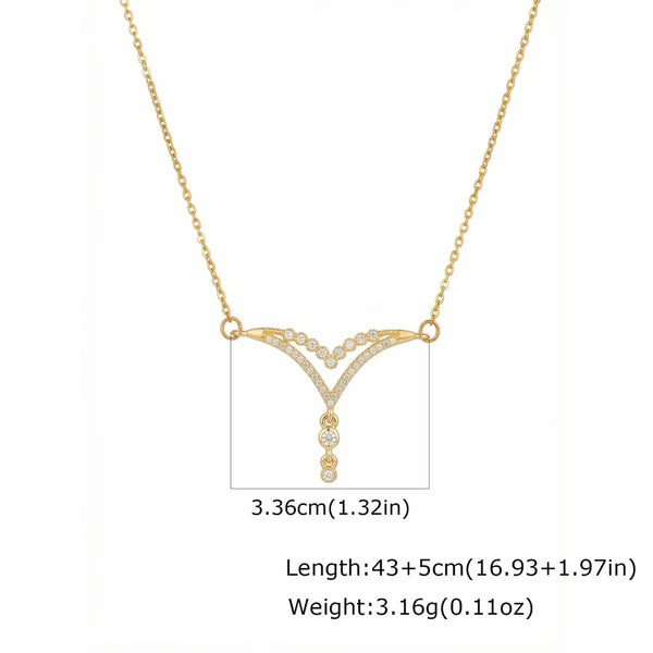 Setting Zircon Necklace | Stainless Steel