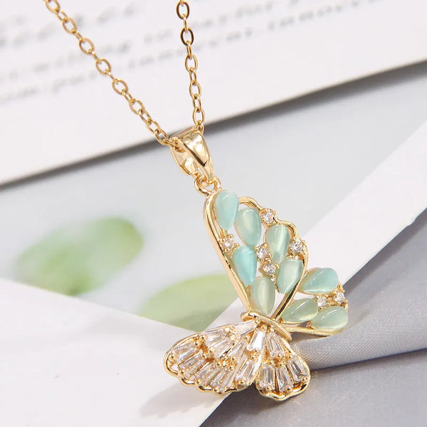 Butterfly Pendant Necklace | Copper