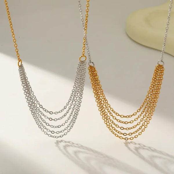 Cross Geometric Necklace | Stainless Steel
