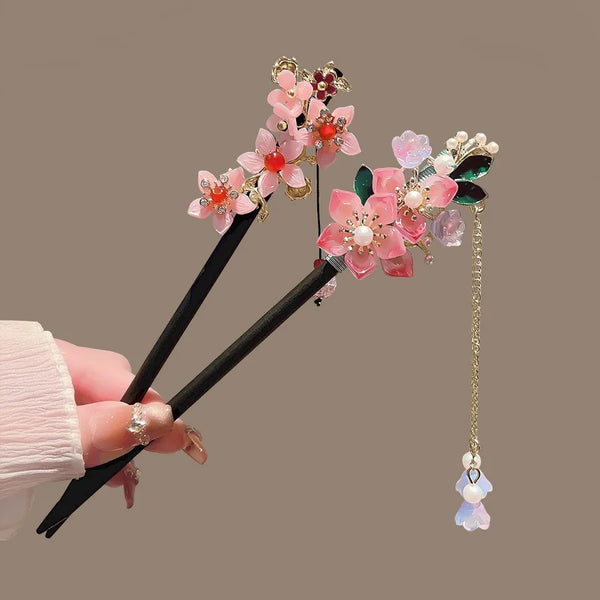 Pink Butterfly Hairpin Headband | Wood