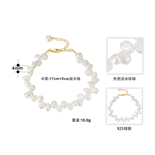Freshwater Pearl Bracelet | 925 Sterling Silver