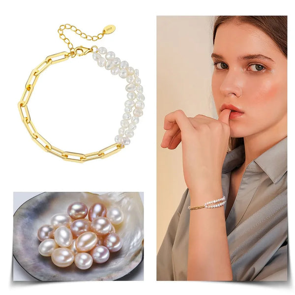 Freshwater Pearl Bracelet | 925 Sterling Silver