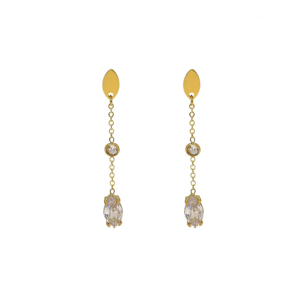 Vacation Zircon Drop Earrings | Stainless Steel