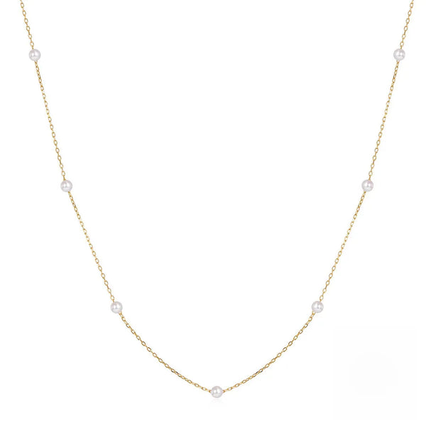 Round Pearl Necklace | 925 Sterling Silver