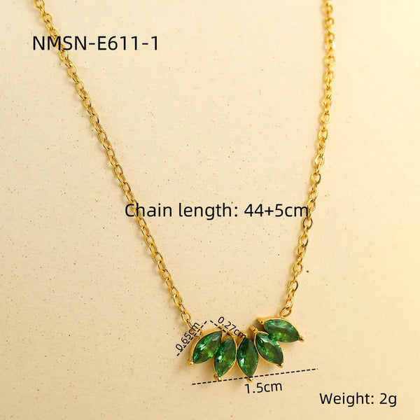 Gold-Plated Leaf Necklace | Stainless Steel