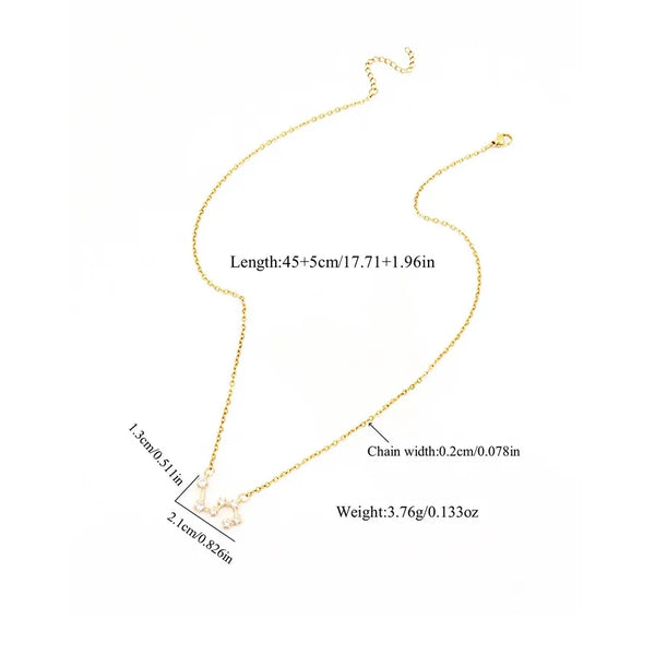 Stainless Zircon Pendant Necklace | Stainless Steel
