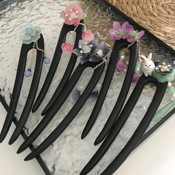 Display Floral Hairpin Headband | Wood