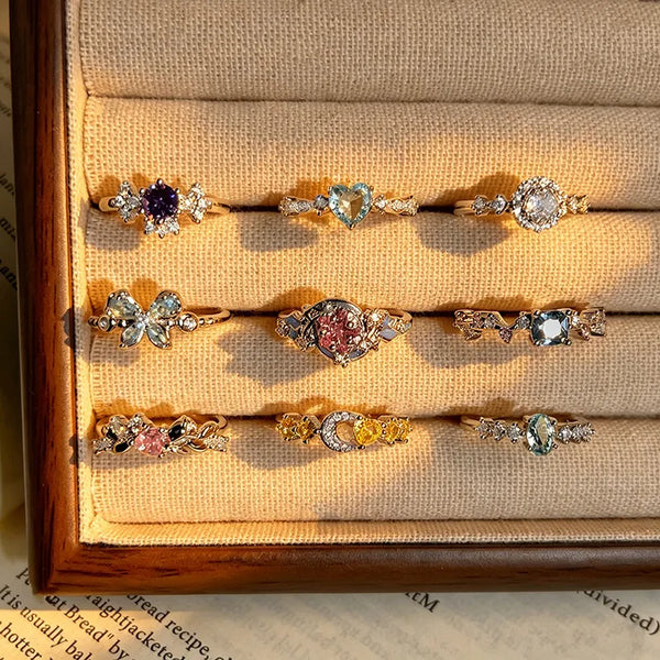 Multicolor Zircon Ring | Copper