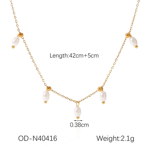 Modern Floral Necklace | Stainless Steel