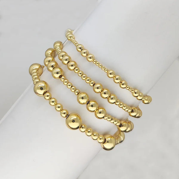 Beaded Geometric Bracelet | Copper