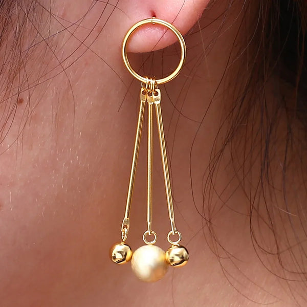 Geometric Drop Earrings | Stainless Steel