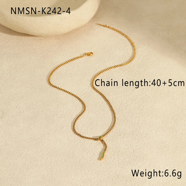 Snake Pendant Necklace | Stainless Steel