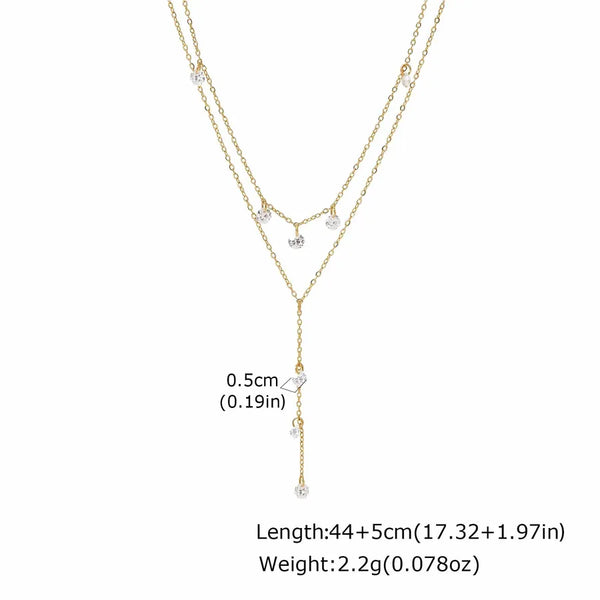 Solid Zircon Necklace | Copper