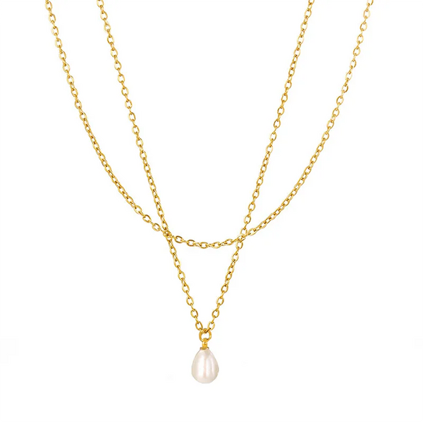 Vacuum Artificial Pearl Necklace | Stainless Steel