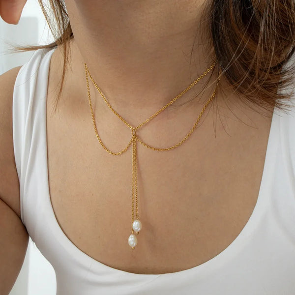 Freshwater Pearl Necklace | Stainless Steel
