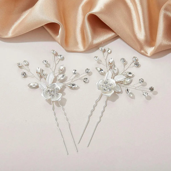 Inlay Floral Hairpin Headband | Alloy