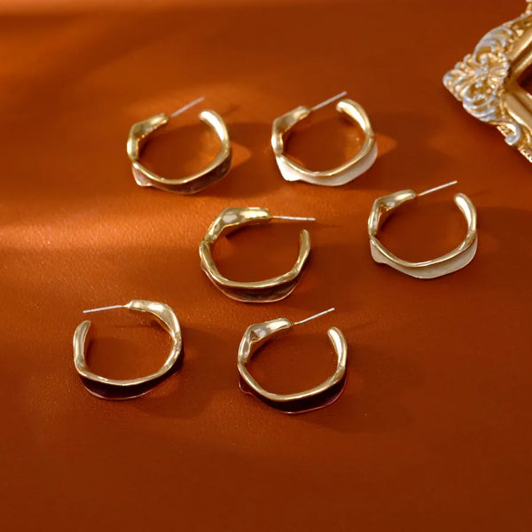 Gold-Plated Geometric Drop Earrings | 925 Sterling Silver