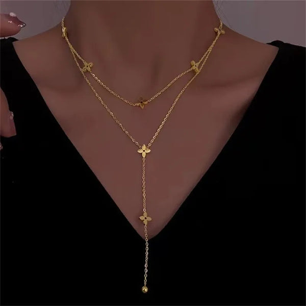 Cable Gold-Plated Necklace | Stainless Steel