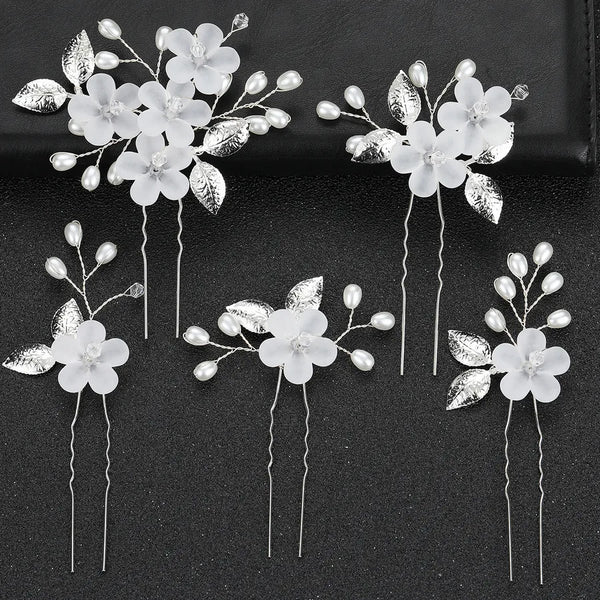 Crystal Floral Hair Clip Headband | Rhinestone