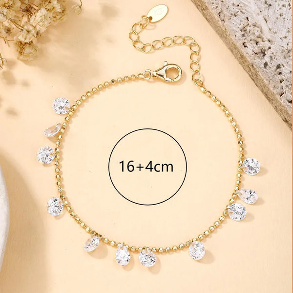 Gold-Plated Zircon Bracelet | 925 Sterling Silver