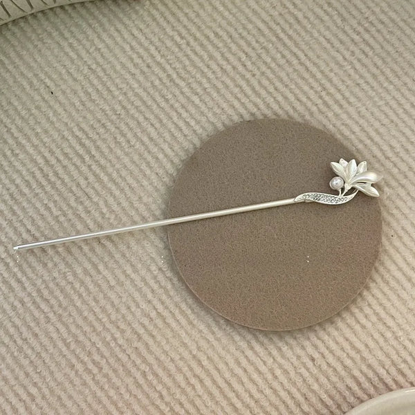 Artificial Pearl Hairpin Headband | Silver