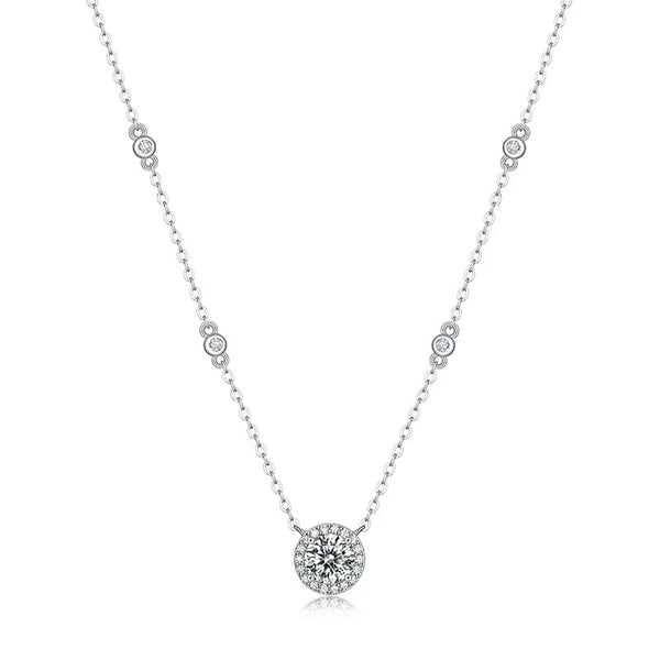 Moissanite Celestial Pendant Necklace | 925 Sterling Silver