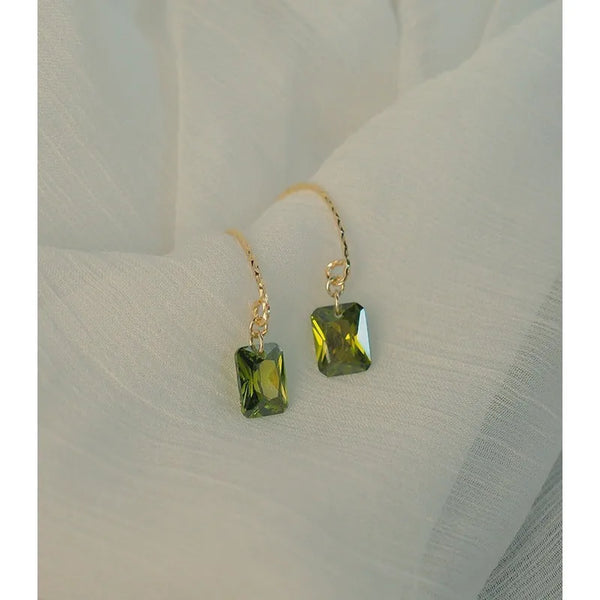 Vintage Zircon Earrings | 925 Sterling Silver
