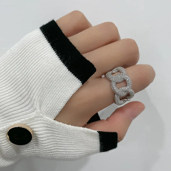 Open Band Zircon Ring | Copper