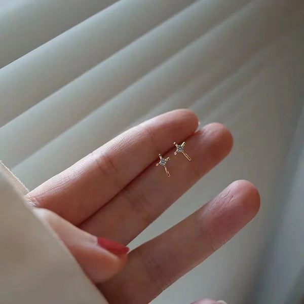 Zircon Stud Earrings | 925 Sterling Silver