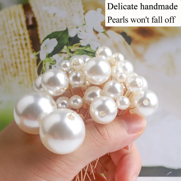 Floral Hairpin Headband | Pearl