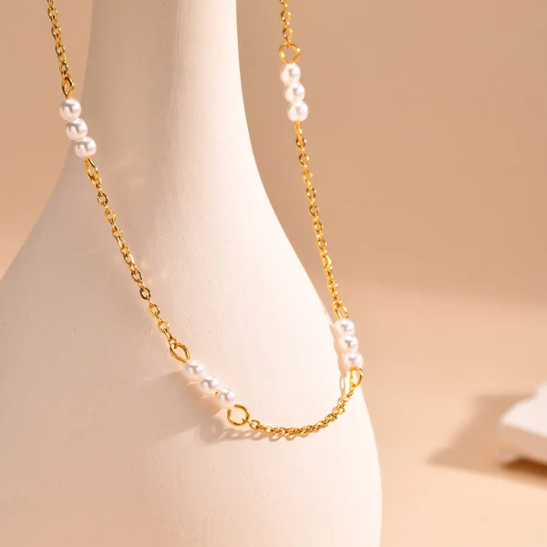 Solid Pearl Necklace | Stainless Steel