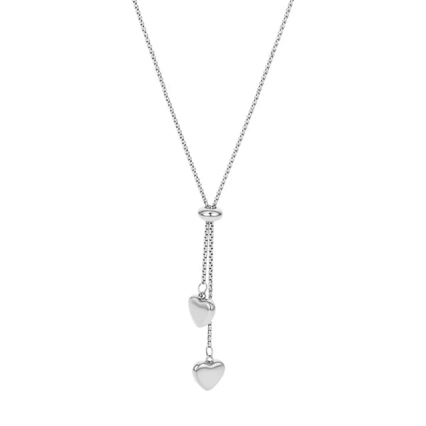 Twisted Heart Pendant Necklace | Stainless Steel