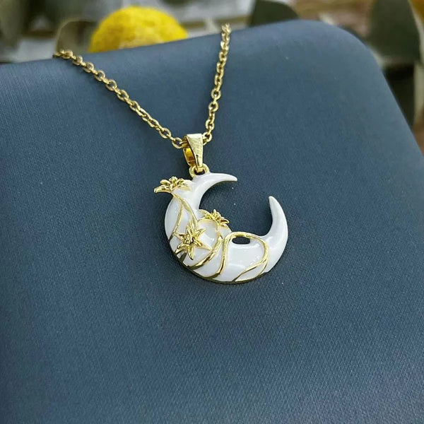 Celestial Floral Necklace | Titanium Steel