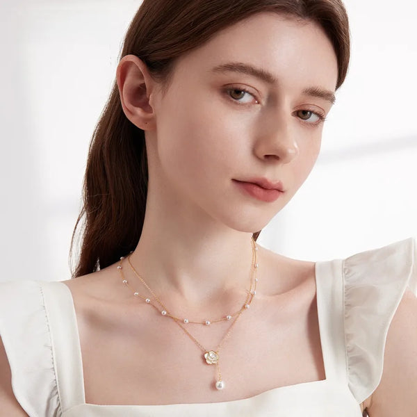 Artificial Pearl Necklace | Copper