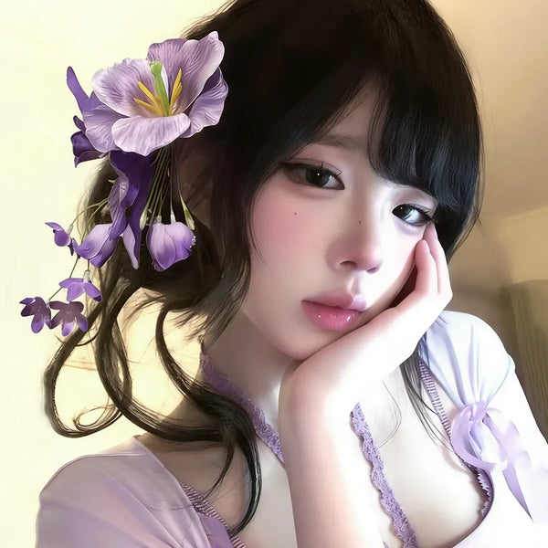 Metal Floral Hair Clip | Alloy