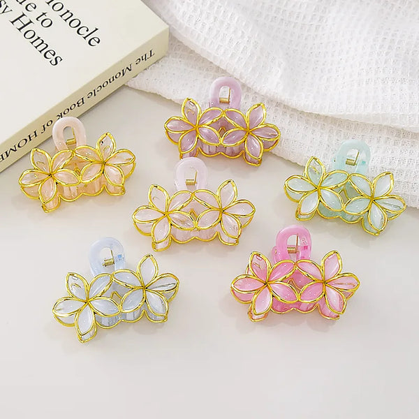 Pink Floral Hair Claw | PC,PS